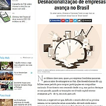 Desnacionalizao de empresas avana no Brasil